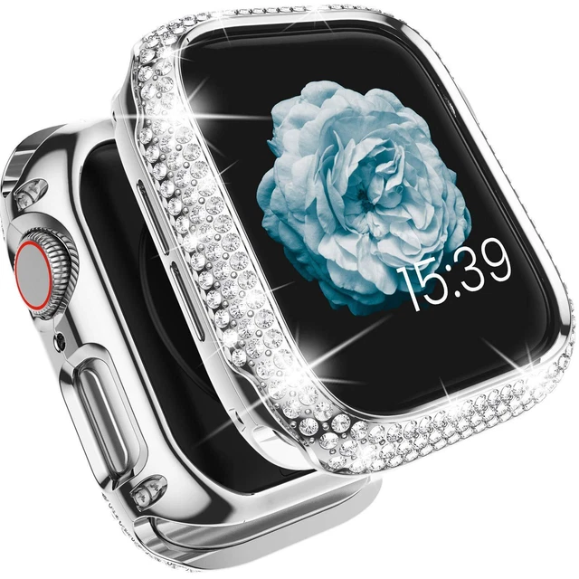Metal Bling Case Compatible with Watch SE 2022 Series 6 SE 5 4 4...