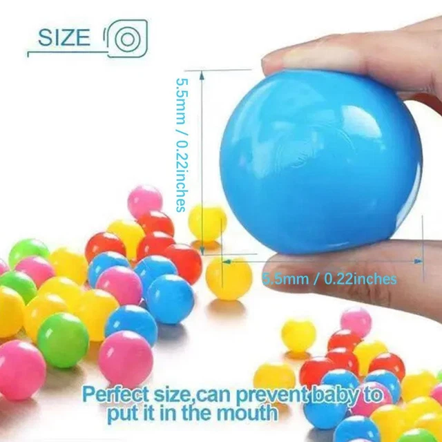 Balles de piscine à balles avec étoiles – Balles en plastique anti-écrasement pour jouets d'enfants, couleurs nacrées, balles océan pour fête d'anniversaire, piscine, parc de jeu, 100 pcs