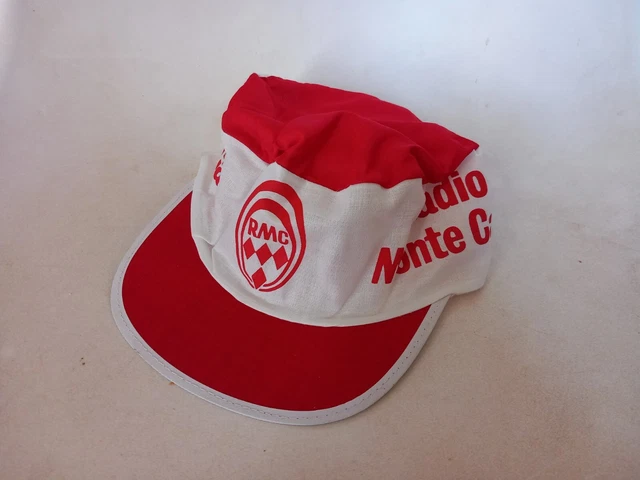 Ancienne Casquette Publicitaire tissu Vintage RMC RADIO MONTE CARLO originale