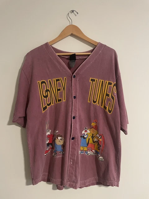 Looney Tunes 1994 Sun Sportswear XL Button Up Shirt Vintage Basketball Baseball