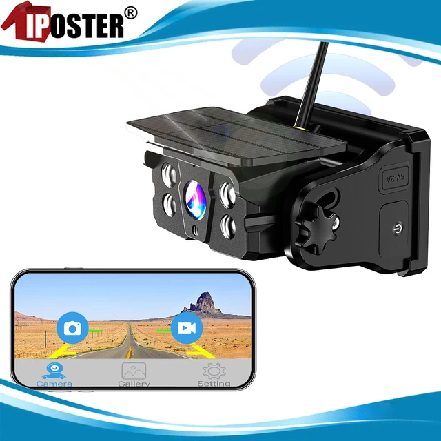 IPoster Solar Wireless Magnetic Backup Camera Kit – With Recording For Truck RV Trailer