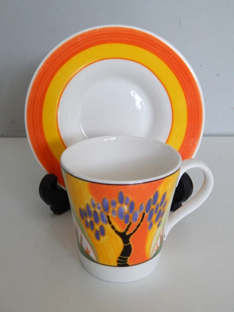 Wedgwood Clarice Cliff " Windbells " Cafe Noir Cup & Saucer Ltd Ed