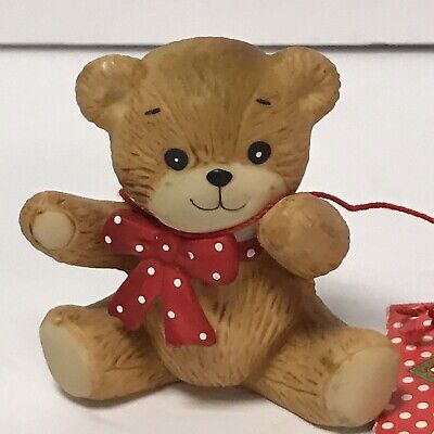 Vintage 1983 Lucy Rigg Enesco Lucy & Me Sitting Bow Tie Bear with Tags
