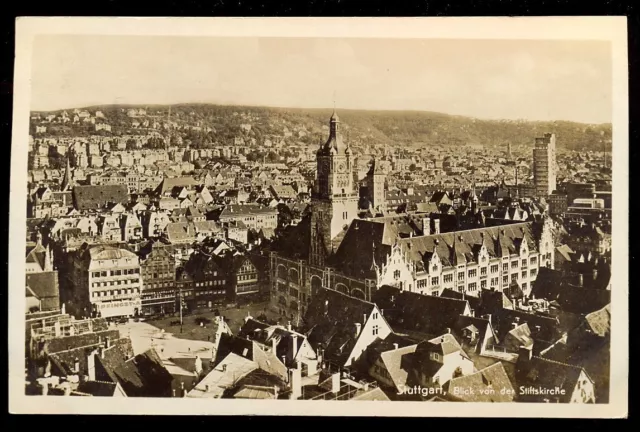 AK 41 STUTTGART - BLICK VON DER STIFTSKIRCHE gel.1932 (67)