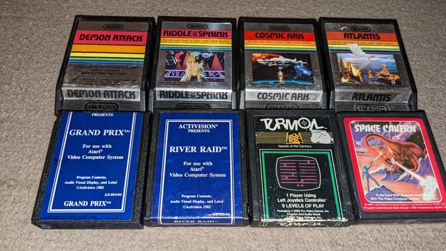 LOT DE 8 Jeux Atari 2600 Imagic/Activision/Cbs River Raid, Grand Prix ...