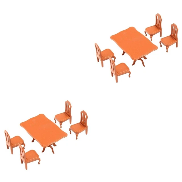 2 Set/5 piezas Mini Y Silla Mini Mesas Y Sillas Niño Pequeño Padres-Niño