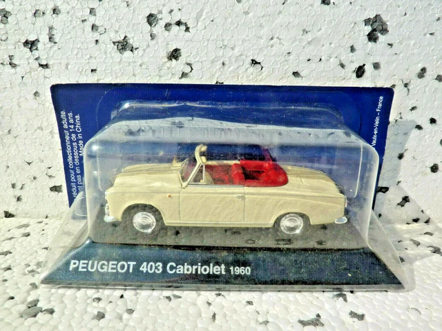 Maquette Norev Peugeot 403 Cabriolet 1960 échelle 1:43 - Crème, En Blister, Occasion