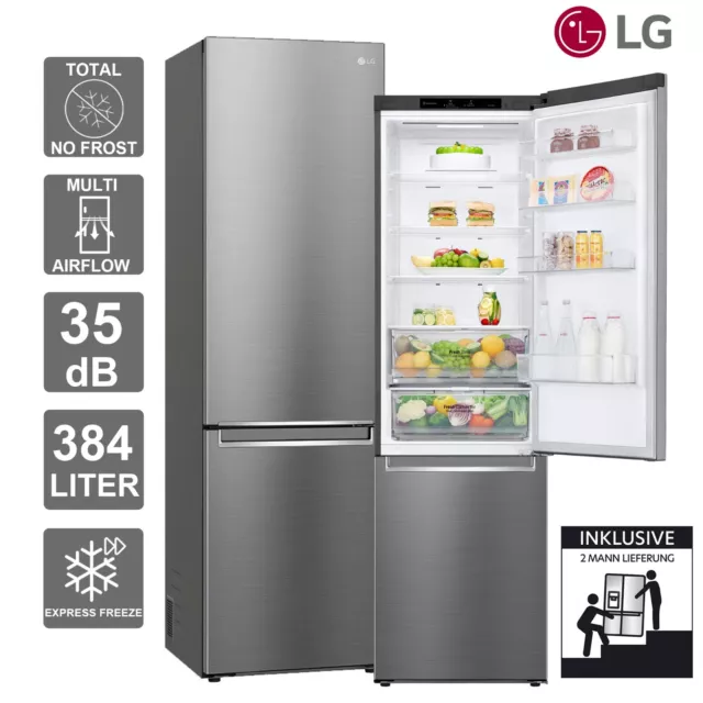 Kühl-/Gefrierkombination 384 Liter Total NoFrost MultiAirflow LG GBP52PZNCN1 2ML