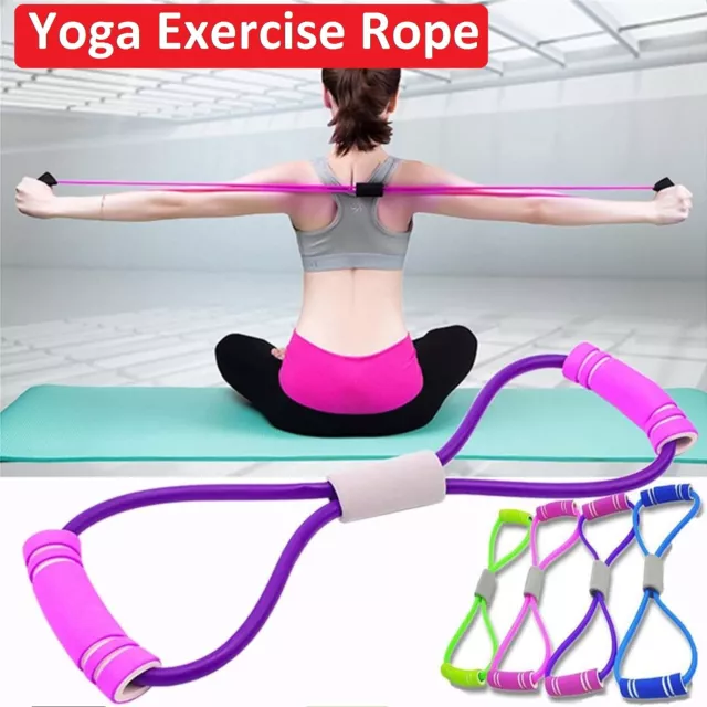 Gym Resistance Bands Kit Yoga Pilates Abs Exercise Training Fitness Tube Workout