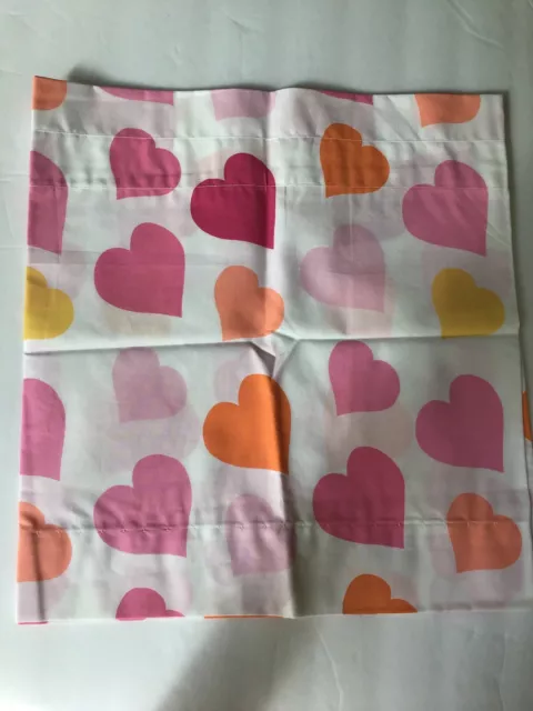 Custom Valance Window Decor Pink Orange Hearts Pottery Barn Teen 56 x 15 PB Teen