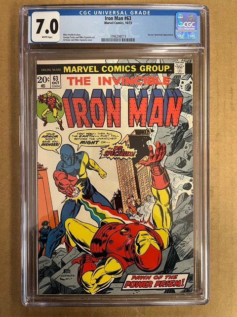 Invincible Iron Man #63 Cgc Graded 7.0 Marvel Comics 1973 White Pages