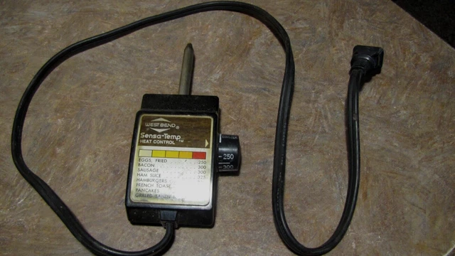 Sensa-Temp Electric Skillet Control #Wb-1 ~ West Bend Saladmaster Kitchen Craft Sensa-Temp Electric Skillet Control #Wb-1 ~ West Bend Saladmaster Kitchen Craft