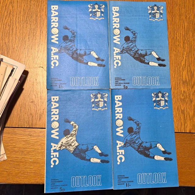 BARROW AFC FOOTBALL Match Programme Collection 70s £2.24 - PicClick UK