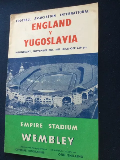 England V Yugoslavia 1956