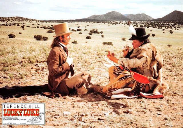 LUCKY LUKE ORIGINAL Aushangfoto Terence Hill Nancy Morgan Morris lucky-luke-original-aushangfoto-terence-hill-nancy-morgan-morris