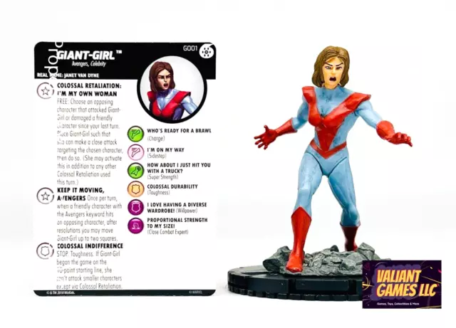 Marvel Heroclix Giant-Girl #G001 w/ Card Avengers Infinity Set
