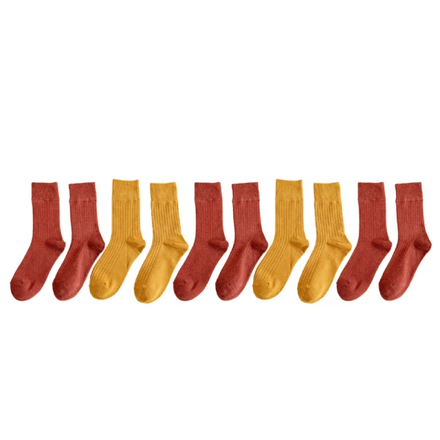 5 Pairs cotton crew socks women socks Chaussettes D'hiver Pour Femmes Bas Chaud