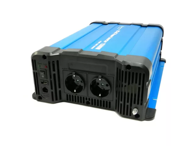 Transformateur de Tension FS1500DR 24V 1500 Watt Pur Sinus Bleu Onduleur Éloigné