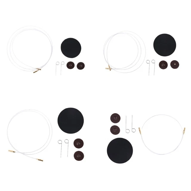 Interchangeable Knitting Needle Cable End Caps Connector Kit DIY Weaving Craft