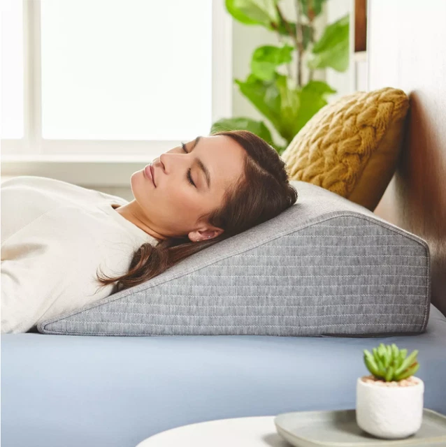 Wedge Pillow Cooling Gel Memory Foam Adapts, Cools and Comforts, Zip Cover