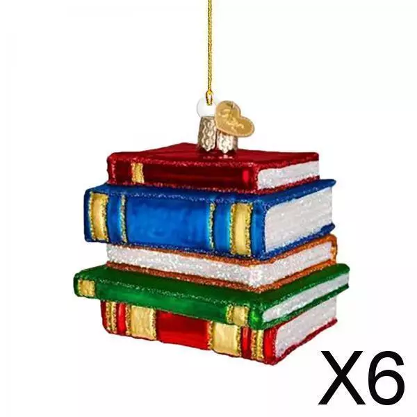 6X Stapel Von Büchern, Weihnachtsschmuck, Kunsthandwerk, Niedliche, Festliche,