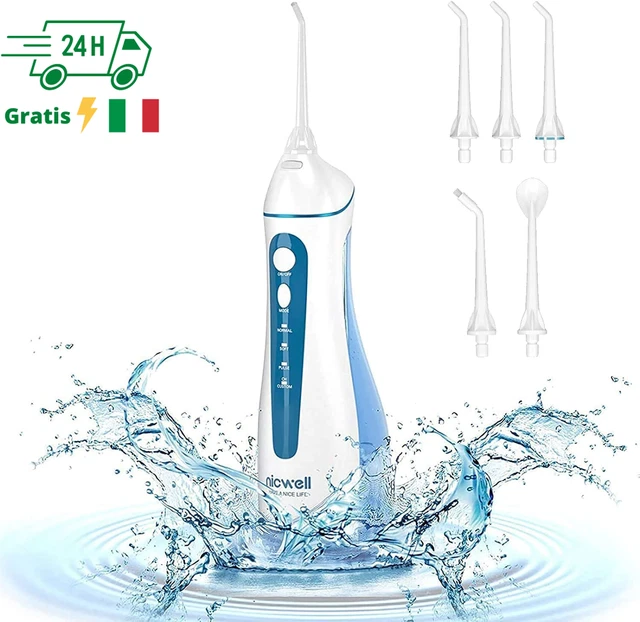 Idropulsore Dentale Portatile, Irrigatore Orale Professionale 4 Modalità E 5 Uge