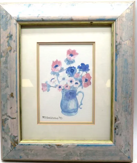 FRAMED PRINT / PICTURE Still Life Flowers By Penny Silverthorne 30cm x 25cm