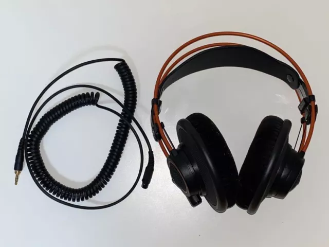 AKG K712 PRO Reference Studio Headphones Over Ear Wired Used Black Orange