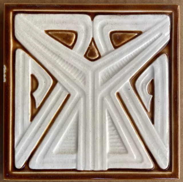 Germany - Villeroy & Boch - Antique Art Nouveau Majolica Tile C1900