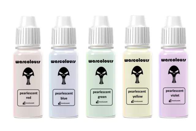 warcolours pearlescent paint pearl set 5 bottles warhammer paint