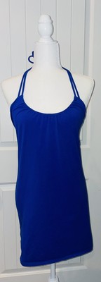 Victorias Secret Womens Bra Tops Royal Blue Halter Stretchy Dress Size Small