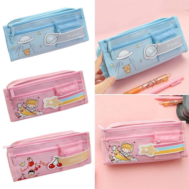 Multicouche Sac de stockage Étui de papeterie Pochette à stylo Sac Crayon