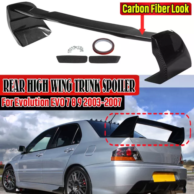 For Evolution EVO 7 8 9 2003-2007 JDM Style Carbon Fiber Rear Wing Trunk Spoiler For Evolution EVO 7 8 9 2003-2007 JDM Style Carbon Fiber Rear Wing Trunk Spoiler