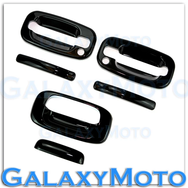 99-06 Chevy Silverado Factory Gloss Black 2 Door Handle+PSG KH+Tailgate Cover