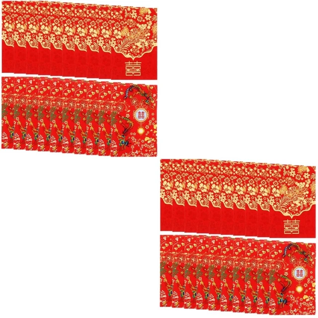 160 pz mini busta rossa carta bambino matrimonio buste pacchetti cinesi