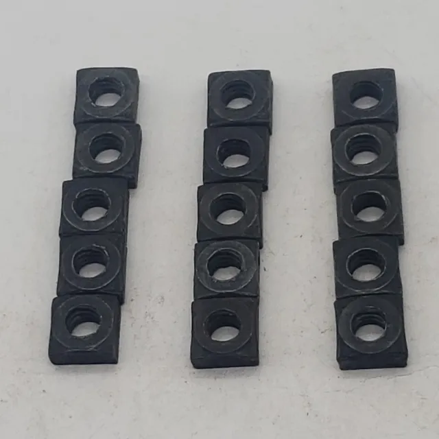 Tuercas cuadradas de 1/4" hilo grueso unc - acabado negro - estilo heredado