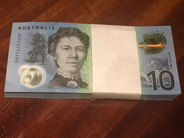 ⭐️2x AUSTRALIA NEW $10 2017 Lowe/Fraser Next GEN Notes DD Prefix Banknotes⭐️