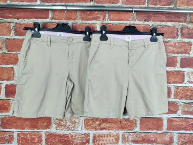 Pacchetto Ragazze Età 11-12 Anni Pantaloncini Chino Beige Gap X2 Gemelli Estivi Bambini 152Cm
