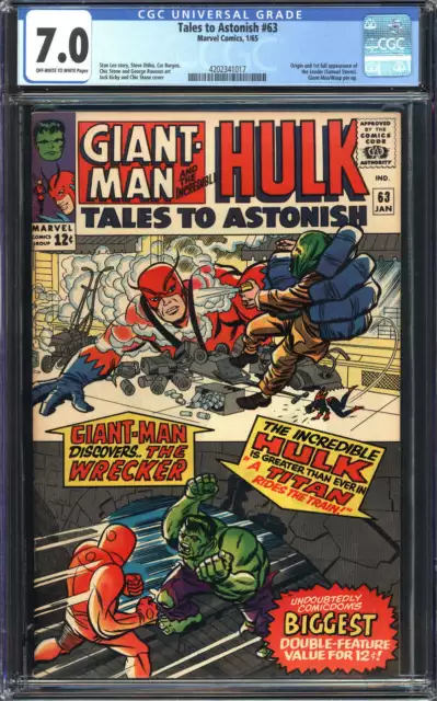 Tales To Astonish #63 Cgc 7.0 Ow/Wh Pages // 1St Appearance Leader 1965