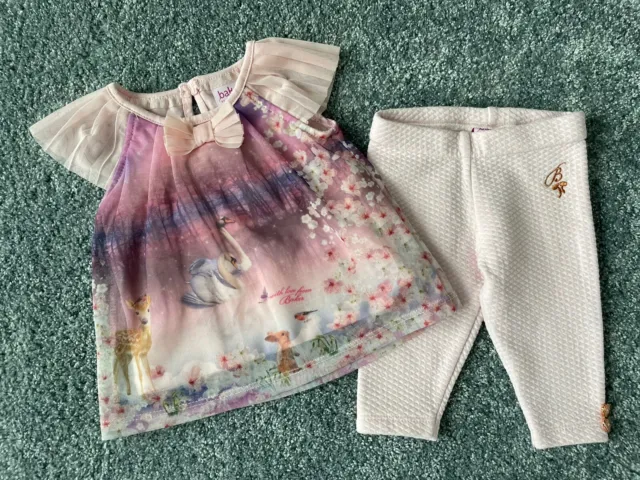 Ted Baker Baby Girl Top & Leggings Outfit Set - 0-3 Months/62 cm