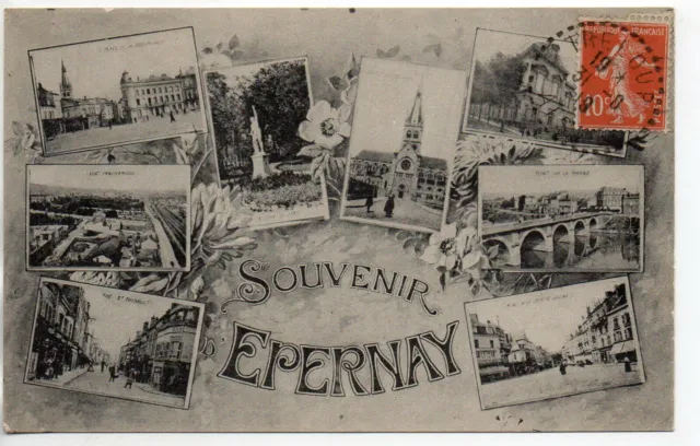 EPERNAY - Marne - CPA 51 - Souvenir Card - Multi View Cards No. 1