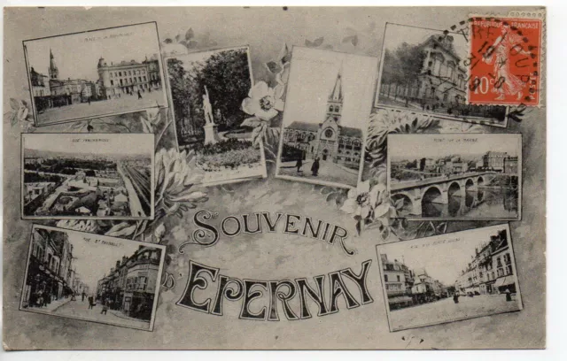 EPERNAY - Marne - CPA 51 - Souvenir Card - Multi View Cards No. 1