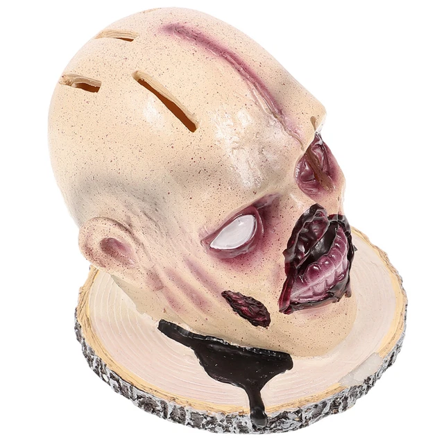 Halloween Zombie Cabeza Adorno, Soporte Cortador Cocina, Espeluznante