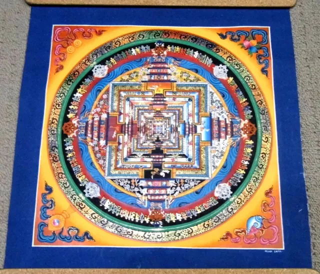 Kalachakra Mandala Thangka Buddhism Painting Nepal 32cm x 31cm