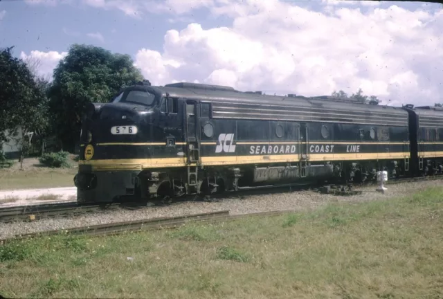 SCL Seaboard Coast Line EMD E8 Kodachrome original Kodak Slide