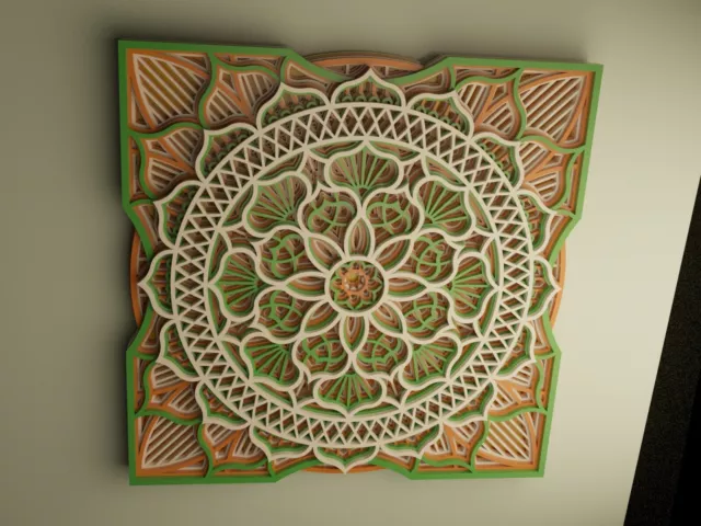 Wall Decor, Mandala Wooden Wall Art, Six Layer Wall Decor for Every Room