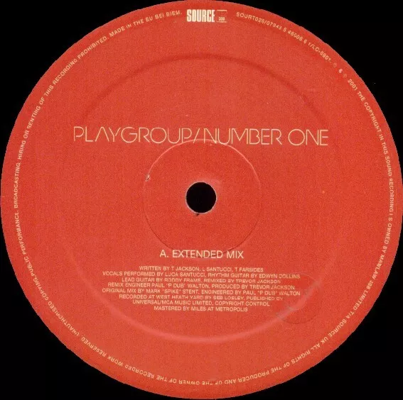 Playgroup - Number One (12", Single)