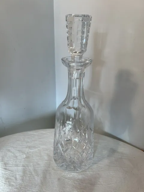 Waterford Crystal Lismore Wine Decanter with Cut Stopper Classic Barware 13.5”