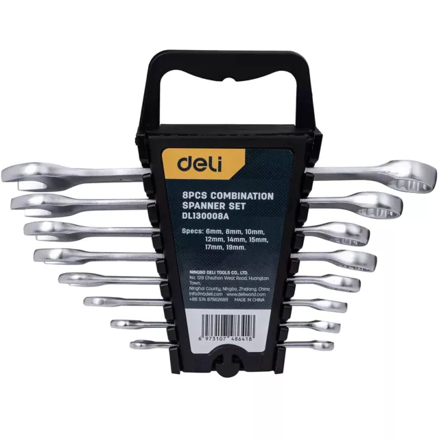 JEU DE 8 CLES MIXTES DE 6 - 8 - 10 - 12 - 14 - 15 - 17 ET 19 mm