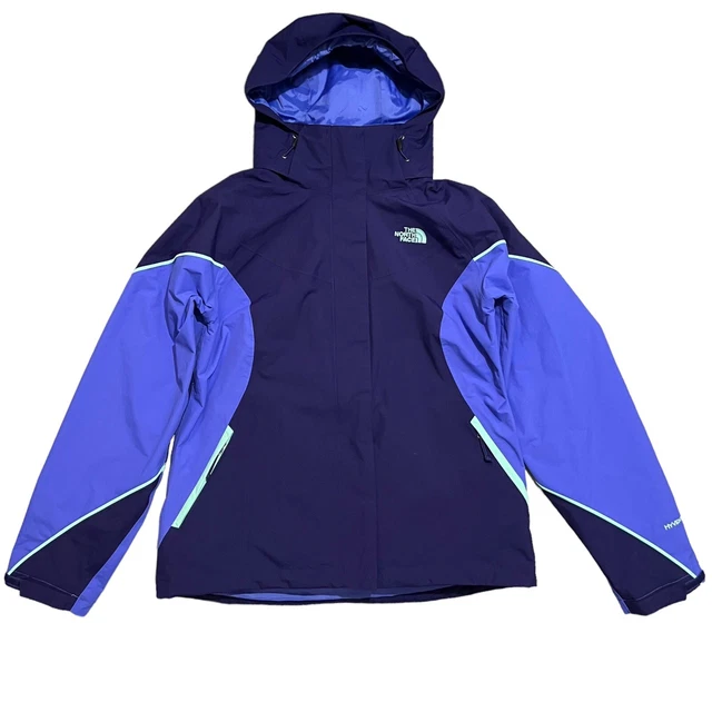 The North Face HyVent Purple Full Zip Hooded Windbreaker Rain Jacket Womens M